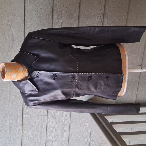 Vintage Whipstitch leather blazer by Ponte Vecchio Italy - Picture 1 of 8